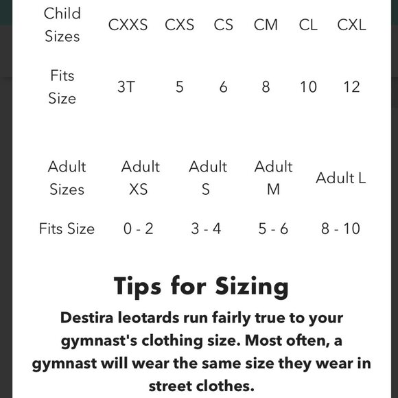 Destira Gymnastic Leotard Girls Medium - Picture 7 of 7